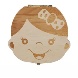 2020 Großhandel-Zahnbox für Babys, Milchzähne, Jungen/Mädchen, Bild, Aufbewahrungsboxen aus Holz, kreatives Geschenk für Kinder, Reiseset C1892 126 Z2