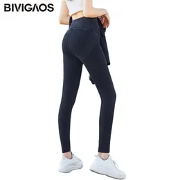 Bivigaos kvinnor elastiska push up jeans hög midja formning penna byxor slim skinny jeans jeggings sexiga leggings för fitness 210715