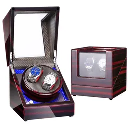 Jewelry Pouches, Bags Drop Wholesale 2+0 Lacquer Wood Box Automatic Watch Winder