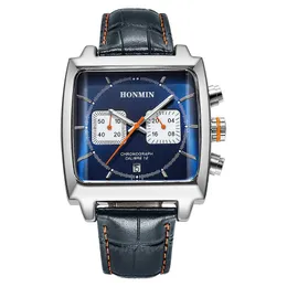 その他の時計腕時計腕時計2022 Honmin本物のベルト5針多機能ステンレス鋼シェルファッションスポーツクォーツリストウォッチ