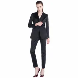 Pantaloni da donna a due pezzi Pantaloni da donna Tailleur Blazer a un bottone Giacca Gilet Abbigliamento da lavoro Set da 3 pezzi da donna Realizzato su misura