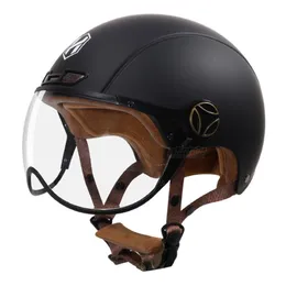 Caschi da moto Casco vintage unisex da uomo Open Face Moto Retro Cafe Biker Moto Equitazione Racing Casco Capacete Motocross