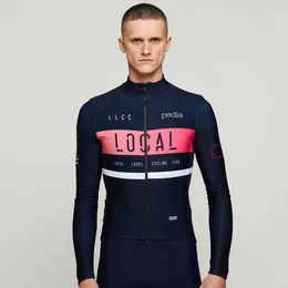 Pedla 2021 Män Jacka Navy Vår och Höst Långärmad Cykling Jersey Utomhus Mountain Bike Cykling Racing Top Ciclismo H1020