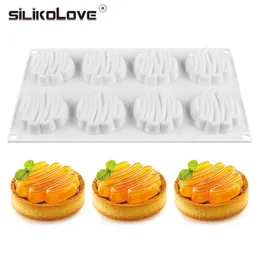 Silikoolove 8 تجويف 3d سيليكون قالب الكعكة أدوات الخبز diy موس حلوى خبز الطبخ أدوات تزيين قوالب 211110