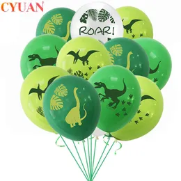 Динозавр Confetti Латексные воздушные шар джунгли животное Wild One Roar Dino день рождения декоративные украшения воздушный шар детские душевые воздушные шарики глобус