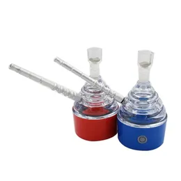 2021 ewest Electronic pipe Electric heated Glass Water pipe Hookah glass water pipe without battery Mini 73*13.5*11.5