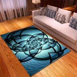 Living Room Carpet Home Bedroom Bedside Decoration Large Rug Nordic 3D Printed Pattern Hallway Children Balcony Kids Floor Mat 210317