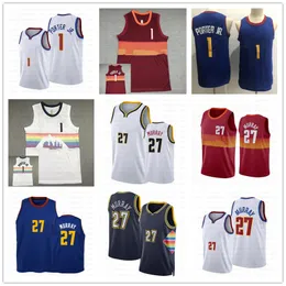 Mens Basketball Murray 27 Porter Jr. 1 Embroidery Logo Stitched Jerseys Factory Wholesale High-Quality Size S M L XL XXL