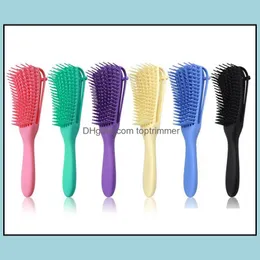 Brushes Care & Styling Tools Productsscalp Mas Detangling Brush Natural Der Removal Comb Non-Slip Design For Curling Wavy Long Hair Ship Dro