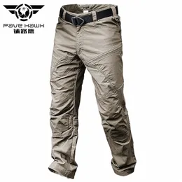 PAVEHAWK Summer Cargo Pants Uomo Khaki Black Camouflage Army Tattico Militare Lavoro Pantaloni casual Jogger Pantaloni sportivi Streetwear 210714