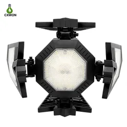 Światło wewnętrzne E27 12000LM 120 W Regulowana 5 liści odkształcalna lampa do Garage Warehouse Factory Gym Lighting 2Pack