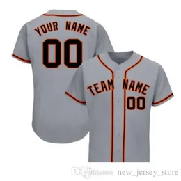 Custom Man Baseball Jersey Haftowane zszyte zespół Dowolna nazwa dowolnego numeru jednolity rozmiar S-3XL 018