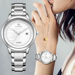 Kvinnor Klockor Naviforce Top Brand Watch Luxury Quartz Vattentät Kvinnors Armbandsur Ladies Girls Fashion Clock Relogios Feminino 210517