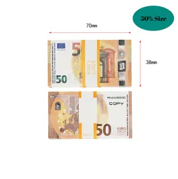 Prop Money Toy Party Games copia 10 20 50 100 Party denaro falso note finto billet euro gioca Collezione Regali