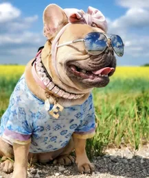 Одежда для собак, роскошная дизайнерская летняя 3-цветная футболка для домашних животных, одежда для кошек на двух ногах для средних маленьких собак, одежда в повседневном стиле, мода