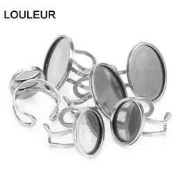 Configurações redondas de aço inoxidável de aço inoxidável de aço em branco Base de vidro Cabochões de vidro anel de base para fazer jóias