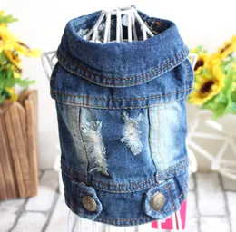 New Arrival Wiosna Summer Pet Supplies Dog Odzież Zwierzęta Płaszcze Cave Drelich Puppy Dog Odzież do psa XS-2XL Jeans Kurtka Casual Styl