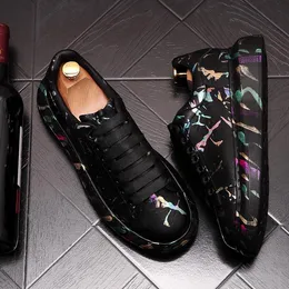 Ny modedesigner 2022 skor män färg lapptäcke luft kudde plattform skor kausala lägenheter moccasins punk rock promenad sneakers 56775