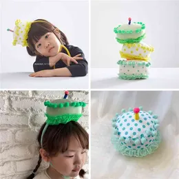 Baby Toddler Lovely Birthday Party Headband Cake Hat Headbands Kids All accessories 210619