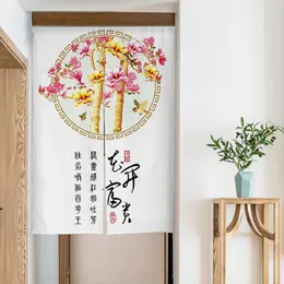 Kwiaty w stylu chińskim Kurtyny Drzwi Drzwi Przedział Salon Sypialnia Shade Bathroom Kitchen Drapes