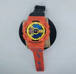 Armbanduhren 2022 Modell Männer GA-110 Uhr LED Digital Multifunktions Sport 50m Wasserdichtes Silikonband Casual Quarz Armbanduhr Geschenk