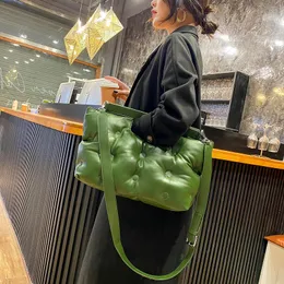 Evening Bags 2021 Fashion Women Shoulder Crossbody Bag Pu Tote Women's Large Capacity Handbags Luxury Cloud Space Cotton Top-Handle