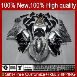 Kawasaki Ninja Motorcycle ZX 636 2007 ZX-636 ZX-600 ZX-636 ZX-600 2007 2008 ZX-6R ZX600C ZX636 ZX6R07 08 ZX 6R 600 CC 600CC 6 R 07-08フェアリング光沢グレー