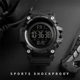 SKMEI Countdown Stopwatch Sport Watch Mens Watches Top Brand Luxury Men Wrist Watch Waterproof LED Electronic Digital Male Watch 210804