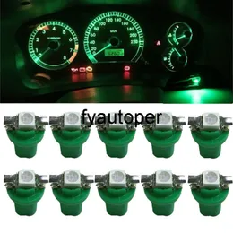 10PCs Universal T5 B8.5D 5050 LED Dashboard Dash Gauge Instrumentlampa Glödlampor Gröna inredningsdelar Bilstunnande tillbehör