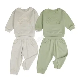 Baby Designs Odzież Sets Infant Długim Rękawem Bluza Pant Suit Salm Casual Set