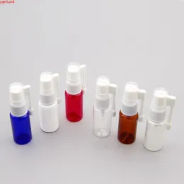 15 ml 100 adet Beyaz Mavi Boş Nazal Oral Sprey Şişe Kafa Meme 360 ​​Derece Dönen Fil Trunk Sis Püskürtücü Pet Bottlesgood Yüksek QU