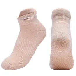 Silicone Dots Terry Towel Bottom Yoga Socks Non Slip Massage Ankle Sox Women Pilates Fitness Gym Durable Dance Grip Exercise Dance Sport Sock