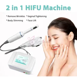 Portable 2 IN 1 Body Slimming Hifu Vaginal Tightening Rejuvenation Machine Face Lifting Wrinkle Removal Beauty Equipment