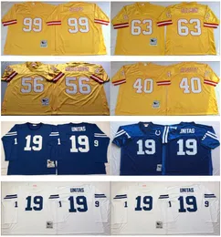 최고 품질의 NCAA 남자 축구 19 Johnny Unitas 40 Mike Alstott 56 Hardy Nickerson 63 Roy Selmon 99 Warren Sapp Jerseys Vintage