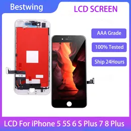 LCD Ekran İPhone 5 için Yüksek Parlaklık 5s SE 6 6S 7 8 Plus Tianma LCD Touch Digitalizer Tam Ekran Değiştirme