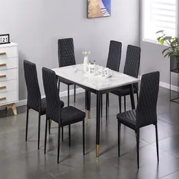 Современный минималистский ресторанный стул стул огнеустойчивый кожаный распыленный металлический труба Diamond Grid Pattern Restaurant Home Conference Chai585b