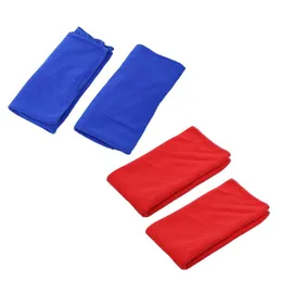 Towel 4 Pcs Large Microfibre Sports Bath GYM Quick Dry Travel Swimming Camping Beach, 2 Red & Navy Blue