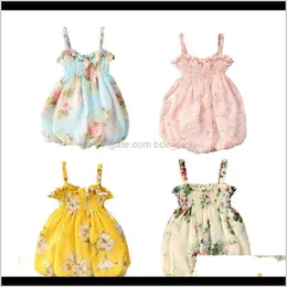 Meninas bebê, crianças maternidade verão 0-24m toddler bebê menina bebê vestido floral impressão mangas princesa cute doce vestidos vestidos roupas