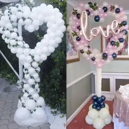 2pcs Heart Shape Balloon Stand Wedding Decoration Ballons Column Baloon Deco Birthday Party Decor 144CM Arches Po Frame