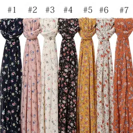 14 Cores Moda Bolha Chiffon Instant Hijab Mulheres Pequeno Polka Floral Rippla xaile Envoltório Pashmina roubou muçulmano 180 * 70cm