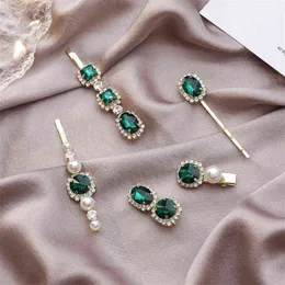 Yangliujia Green Crystal Restoring Ancient Ways Hairpin South Koreas temperament MS Headdress smycken 2021