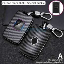 Carbon Fiber Remote Car Key Case For Megane Koleos Kadjar Talisman Espace Captur Clio Fob Cover key for 4 buttons