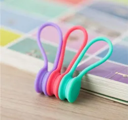 Multi-function Silicone Magnetic Wire Cable Organizer Phone Key Cord Clip USB Earphone Clips Data line Storage Holder OOD5555