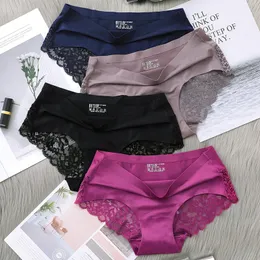 4PCS / Lot Lace Panties Kvinnor Seamless Ladies Underkläder Lace Briefs Sexiga Panties för Kvinnor Komfort Underkläder Thong G-String 121 Z2