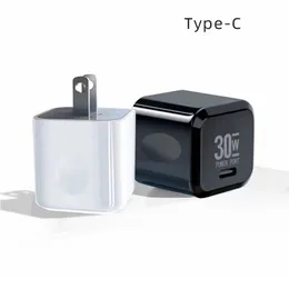 30W 15W USB C Ladegerät Adapter Typ-C PD Schnellladung Little Square für Xiaomi Huawei Samsung Handy Quick schwarz weiß