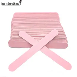 500pcs/set Professional Nail File 240/240 Grit Straight Wooden Buffer Disposable pilniki do paznokci Sandpaper 210630