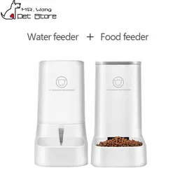 Pet Dog Cat Automatic Feeder Large Capacity Detachable Bowl Water Dispenser Food Feeding Device For Supplies 210615
