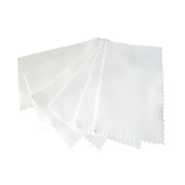 100 PACK 925 Silver Polering Tkaniny Polski, Cleaners, Cleaner, Polerki White 11x7cm Narzędzia do pielęgnacji biżuterii Plazic Indywidualnie zawijanie