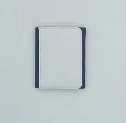 3pcs plånböcker Sublimering DIY Vit Blank PU Fällbar kort kreditkortshållare