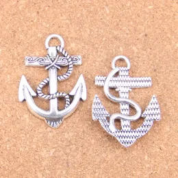 19 pcs Antique Prata Bronze Banhado Anchor Corda Encantos Pingente DIY Colar Pulseira Pulseira Bangle Acts 40 * 38mm